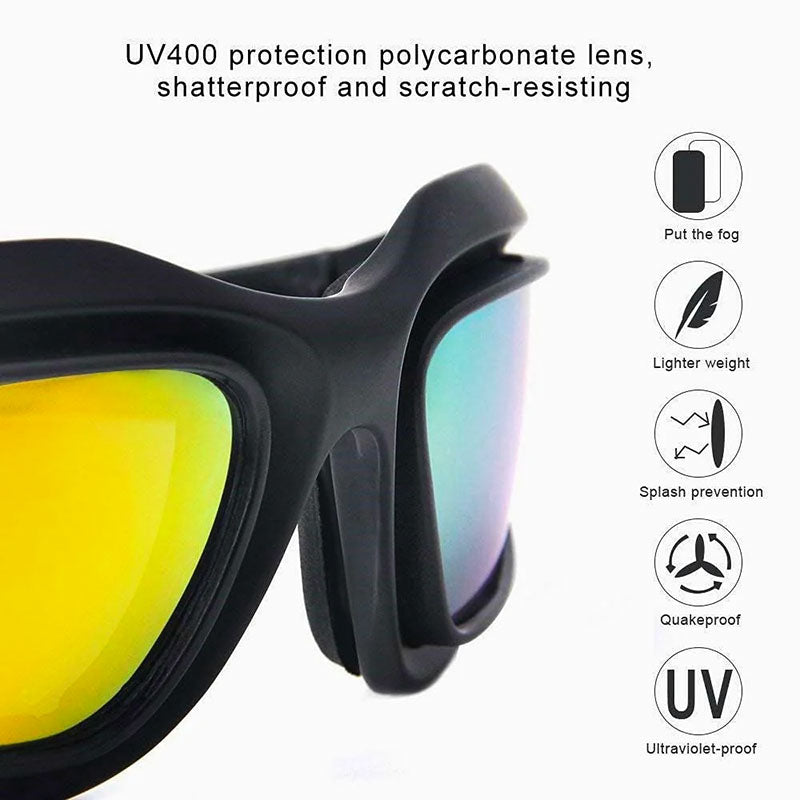 Motorrad-Sonnenbrille gepolstertes HLT-Sicherheitsglas bruchsicher maximaler Augenschutz