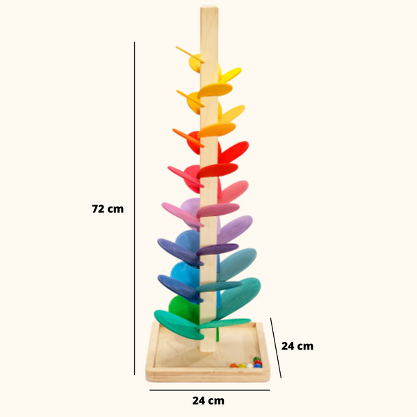 Klangbaum holz Murmelbaum für Kinder