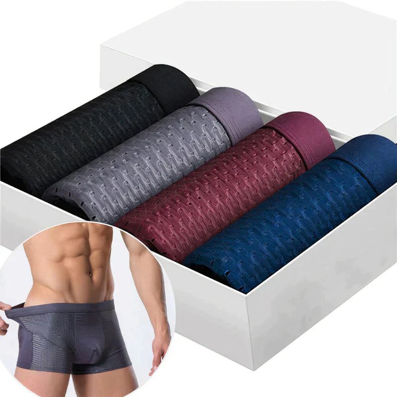 Mikrofaser Boxershorts Herren 4er-Pack